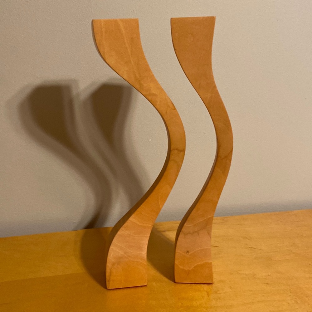 MCM Wood candlesticks